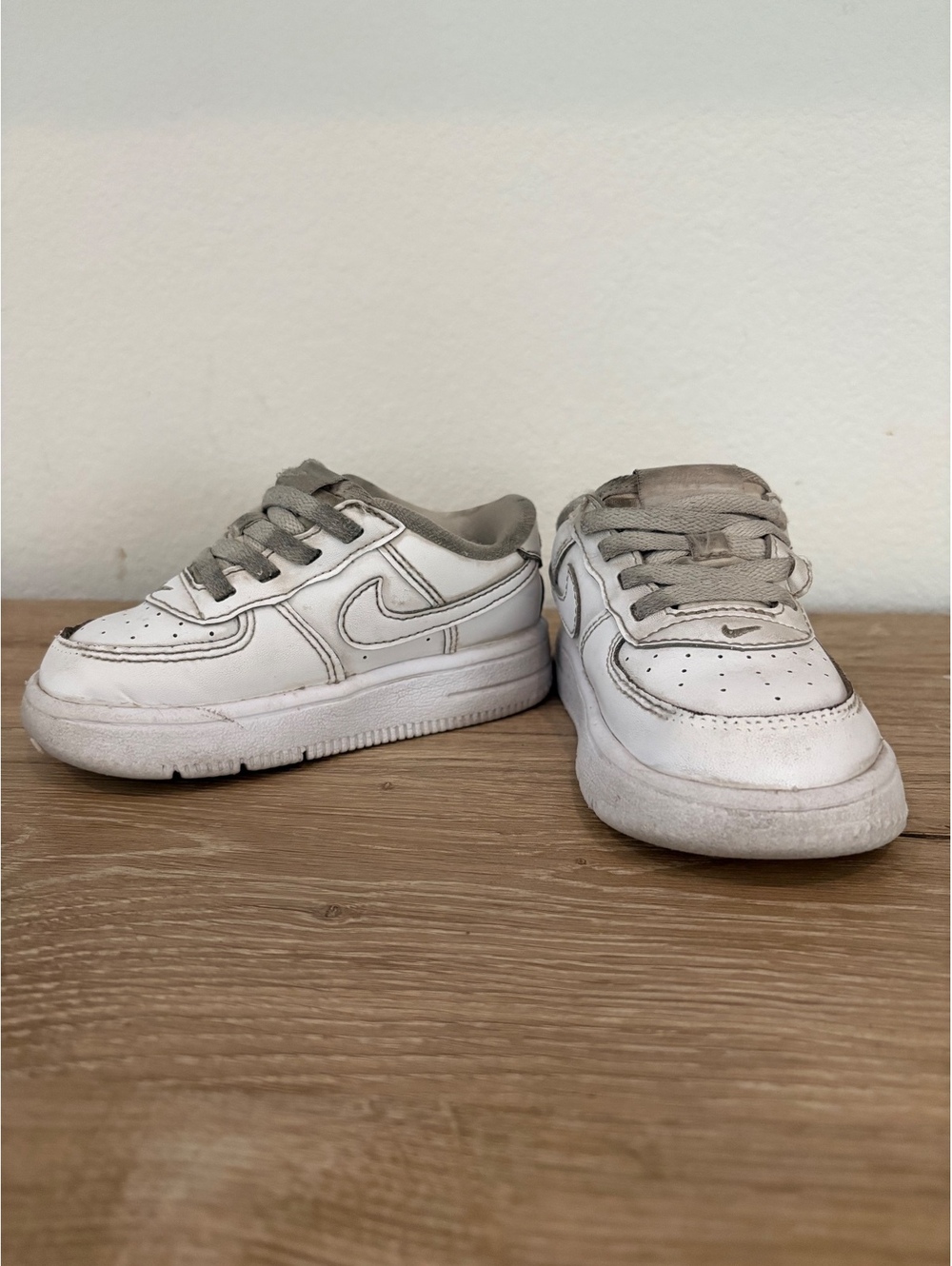 Nike Air Force 1 Toddler White Gray Sneakers Size 7C Kids Shoes